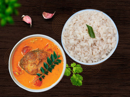 King Fish Curry with Matta Rice